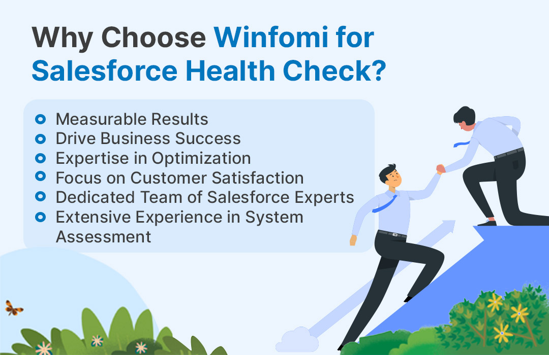 Why Choose Winfomi as Your Salesforce Health Check Partner Winfomi as a trusted Salesforce health check partner providing expert audits, secure org assessments, and CRM optimization
